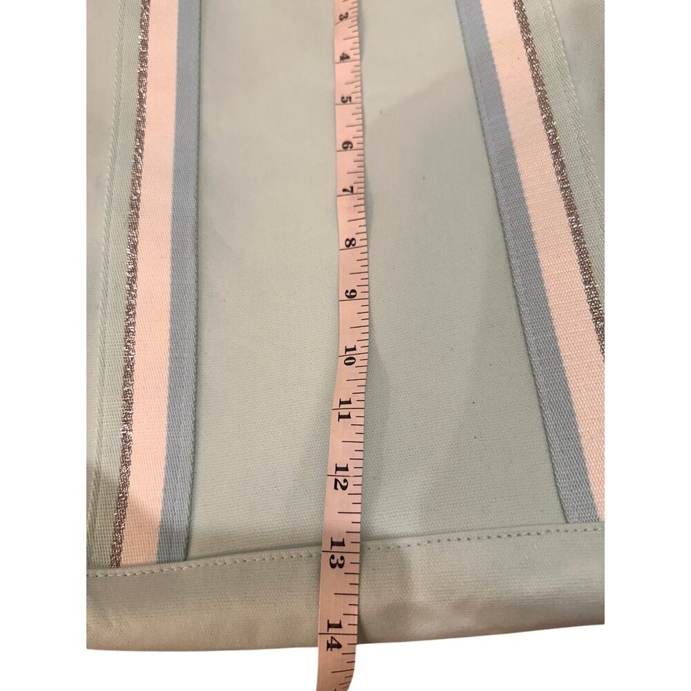 NWOT Perfect Marc Jacobs Canvas Tote Bag Light Blue Silver White - Picture 5 of 10